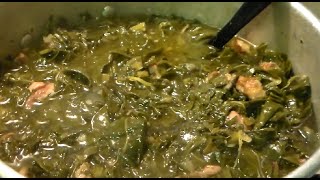 AMAZING quotSoul Foodquot COLLARD GREENS Recipe Collard Greens With SMOKED TURKEY Tails [upl. by Acirtal]