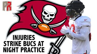 Injuries Strike Bucs At Night Practice [upl. by Neelat]