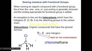 Organic Chemistry Lecture 3  Functional groups I [upl. by Anerak]