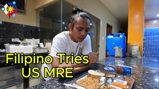 Filipino tries US MRE  Hickory Smoked Beef In Brown Rice [upl. by Arahd]