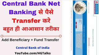 How To Transfer Money From Central Bank Of India Net Banking To Other Bank Account [upl. by Radu]