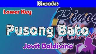 Pusong Bato by Jovit Baldivino Karaoke  Lower Key [upl. by Enelime]