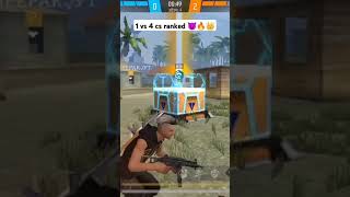 1 vs 4 cs ranked op game play 😈🔥👑 [upl. by Einnol264]