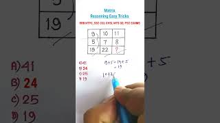 रीज़निंगMissing Number Reasoning Tricks in Hindi Reasoning Classes for SSC CGL CHSL MTS CRPF RRB [upl. by Torbart]