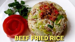 BEEF FRIED RICE  EASY RECIPE PRETTY MAYANG LIFESTYLE [upl. by Nnov489]