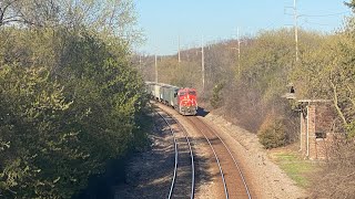 CPKC Grain train goes under the bridge in Nashotah WI [upl. by Klapp]