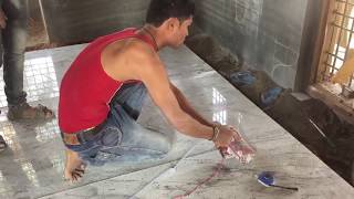 Granite slab perfect joint  paper cutting joint [upl. by Amin280]