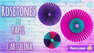 Cómo hacer Rosetones de papel o cartulina para decorar fiestas  DIY Paso a Paso👣Party pop DIY🎉 [upl. by Nixon]