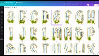 Mastering Creative Designs with Doodle Alphabet Canva Frames with oulines and inner Scribble [upl. by Dnamra]