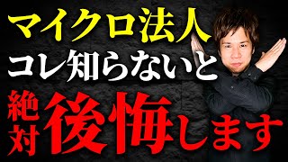 意外と知られていないマイクロ法人のデメリット！個人事業主の方は必ず知っておいてください！ [upl. by Gracia]