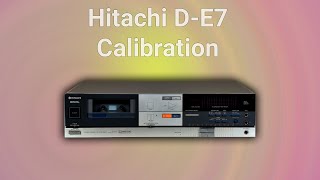 Hitachi DE7 Cassette Deck Calibration Procedure [upl. by Alastair903]