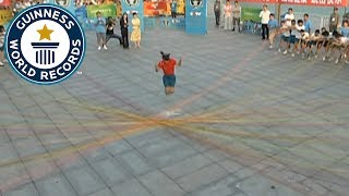 Most ropes skipped  Guinness World Records [upl. by Nylhtak753]