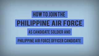 PHILIPPINE AIR FORCE Recruitment Process [upl. by Edie811]