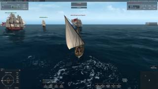 Naval Action Immortal Gunboat vs Pirate Frigate  Rattlesnakes  Renomee [upl. by Ecneitap90]