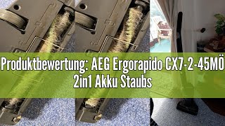 Produktbewertung AEG Ergorapido CX7245MÖ 2in1 Akku Staubsauger50 Recyclingmaterialbeutellosbi [upl. by Cookie]