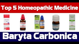 Top 5 Baryta Carbonica Dilution Homeopathic Medicines  SBL  Bjain  Baksons  Boiron [upl. by Yhtommit953]