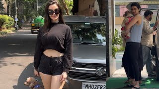 Georgia Andriani and Karishma Tanna spotted in Bandra [upl. by Eudosia]