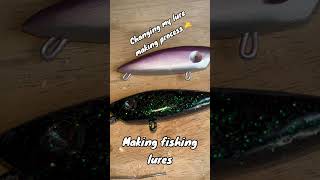 Making fishing lures  mixing it up diylure fishingequipment wood diyfishinglures lure [upl. by Sakovich]