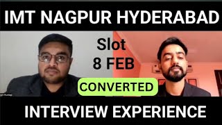 IMT NAGPUR HYDERABAD Campus Personal Interview Experience [upl. by Goldshell]