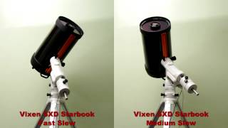 Vixen Sphinx SXD Starbook Slew Speed Noise Comparison [upl. by Aryn453]