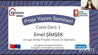 Öğretmen Ailesi Adan Zye Avrupa Birliği Projeleri ERASMUS Ders1 [upl. by Awahsoj436]