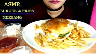 ASMRCHEESE BURGER AND FRIES EATING NO TALKING [upl. by Yaluz]