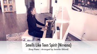 Smells Like Teen Spirit Nirvana  Easy Piano Sheet Music [upl. by Martz]