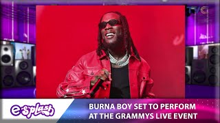 YAYY Burna Boy Becomes First African Singer To Perform At Grammys Live Event [upl. by Rodolph]