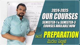 Degree Courses  Sem 1 and Sem 3  202425 [upl. by Costa]