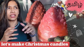 Pretty candles from scratch in Tamil  London  candle making  handmade [upl. by Ubald318]