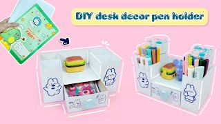 Full Cách Làm Kệ Decor Cắm Bút từ Bìa Vở Ôli  Cách Làm Tủ decor bàn học  Minigame 20 [upl. by Gnouv227]