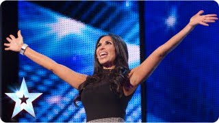 Francine Lewis with her many impressions  Week 2 Auditions  Britains Got Talent 2013 [upl. by Enamrahs232]