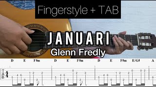 Glenn Fredly  Januari  Fingerstyle Guitar TABLATURE  CHORD [upl. by Rush]