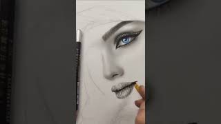 Drawing a Portrait with Charcoal Pencil Technique  Pencil Hyper Realistic Pencil Shading [upl. by Dixil]