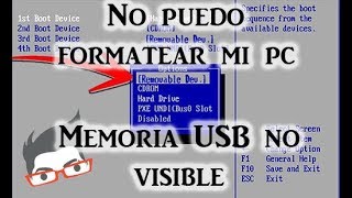 Tutorial  No puedo formatear mi PC no encuentro el USB resuelto [upl. by Dre]