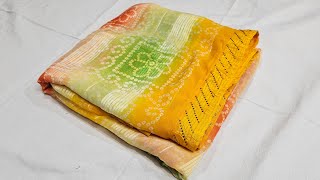 new bandhani sareeslatest bandhani saree call9313419498surat sareesfancy sareesnew sarees [upl. by Wehhtam]