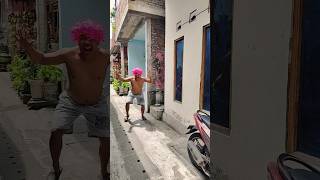 FROG ATTACK TODDLER  malah di kejar bunglon😱 shorts viral funny lucu prank trending [upl. by Asilem]