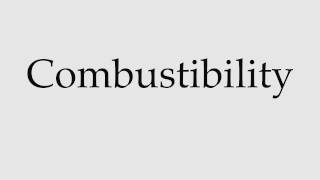 How to Pronounce Combustibility [upl. by Eibot]