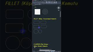 AutoCAD Düzenleme Komutları FILLET Komutu 4 autocad [upl. by Valencia]