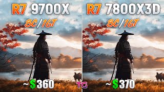 Ryzen 7 9700X vs Ryzen 7 7800X3D  Test in 10 Games [upl. by Nohtiek840]