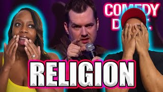 Jim Jefferies Religion Pt1 BLACK COUPLE REACTS [upl. by Zedecrem727]