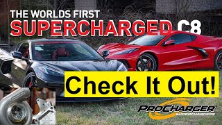 Supercharged C8   Got to SEE the ProCharger C8 Supercharger  C8 News [upl. by Lateehs]