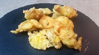 FRITTELLE DI FIORI DI ZUCCA SENZA UOVA E SENZA LIEVITO  FoodVlogger [upl. by Alohcin]