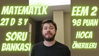 2024 KPSS MATEMATİK KAYNAK ÖNERİLERİ KPSS 2022 EEM 2SINDEN [upl. by Imat]