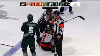 Medicine Hat Tigers vs Everett Silvertips BRAWL [upl. by Kerek]