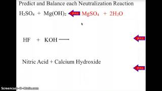 Balancing Neutralization Reactions [upl. by Benisch]