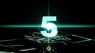 5 sec Countdown Timer  v 415  shatters glass with sound effects HD 4k [upl. by Aldas]