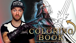 Professional Artist Colors a CHILDRENS Coloring Book  DARTH VADER [upl. by Kery]