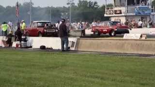 Meltdown 5  63 Scout gasser vs 58 Chevy gasser [upl. by Modeerf]