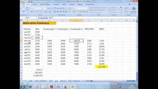 Previsão de Vendas com Excel Parte 3  Média Ponderada [upl. by Foss]